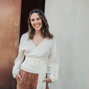 Muslin Wrap Blouse ecru