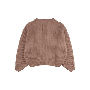 Organic Knit Cardigan sepia