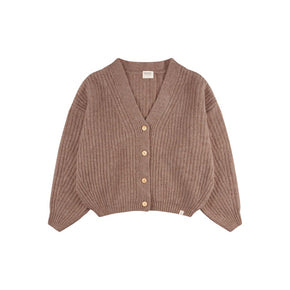 Organic Knit Cardigan sepia