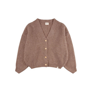 Organic Knit Cardigan sepia
