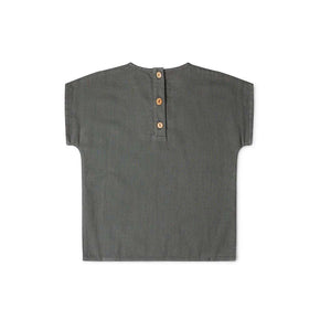 T-Shirt Arlo aus Leinen slate blue, 1-2Y