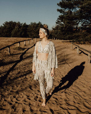 Kimono coral jungle für Damen