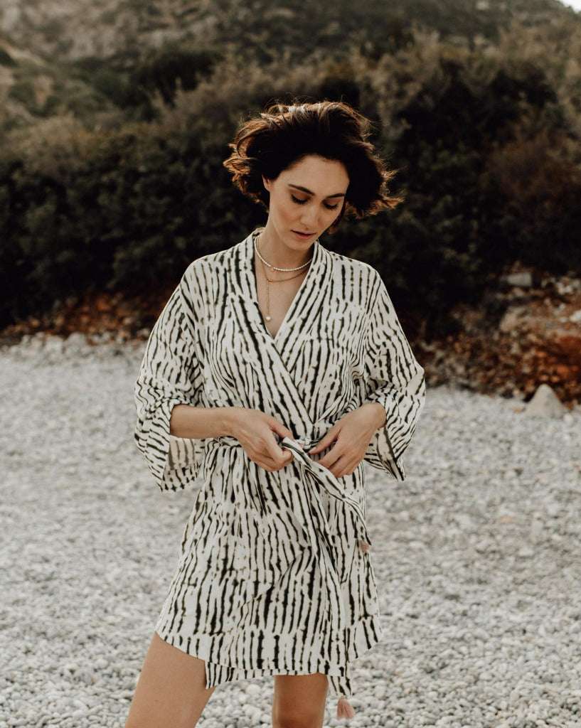 Kimono coral jungle für Damen