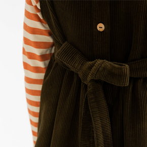 Belted Corduroy Dress moss