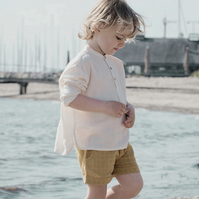 Hemd aus Baumwolle Creme