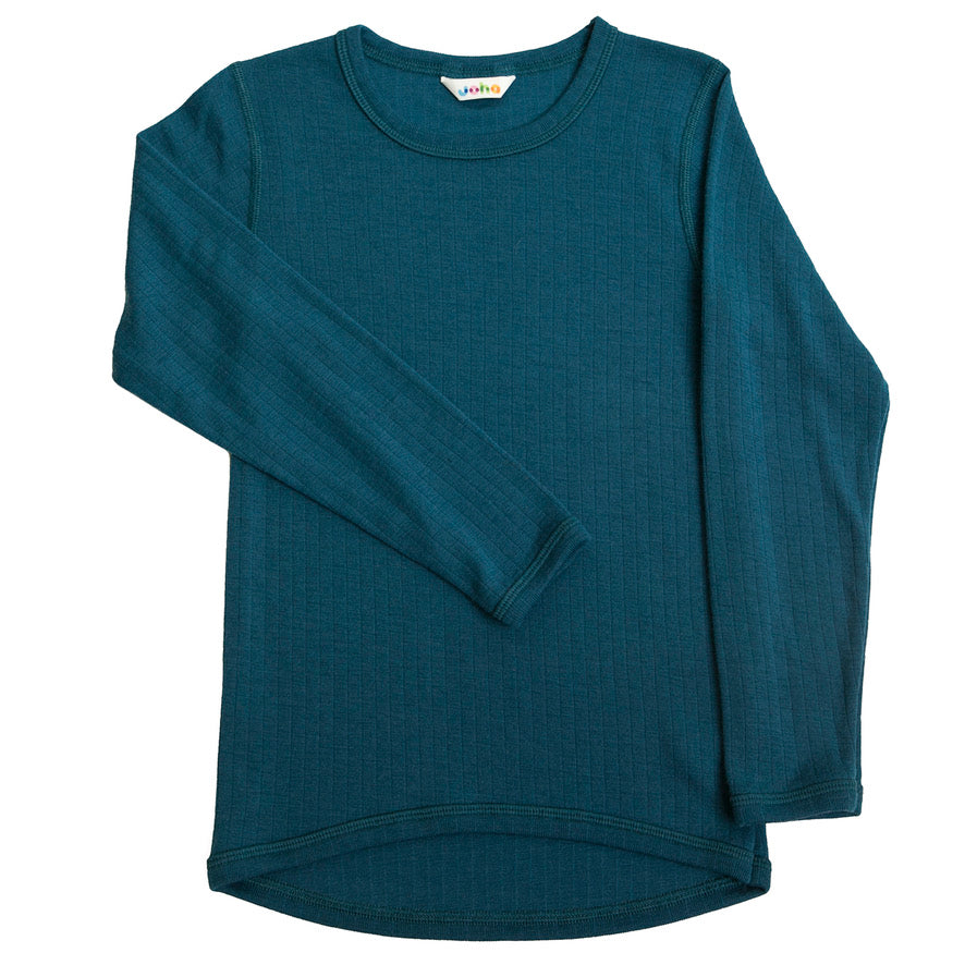 Shirt aus Merinowolle blau