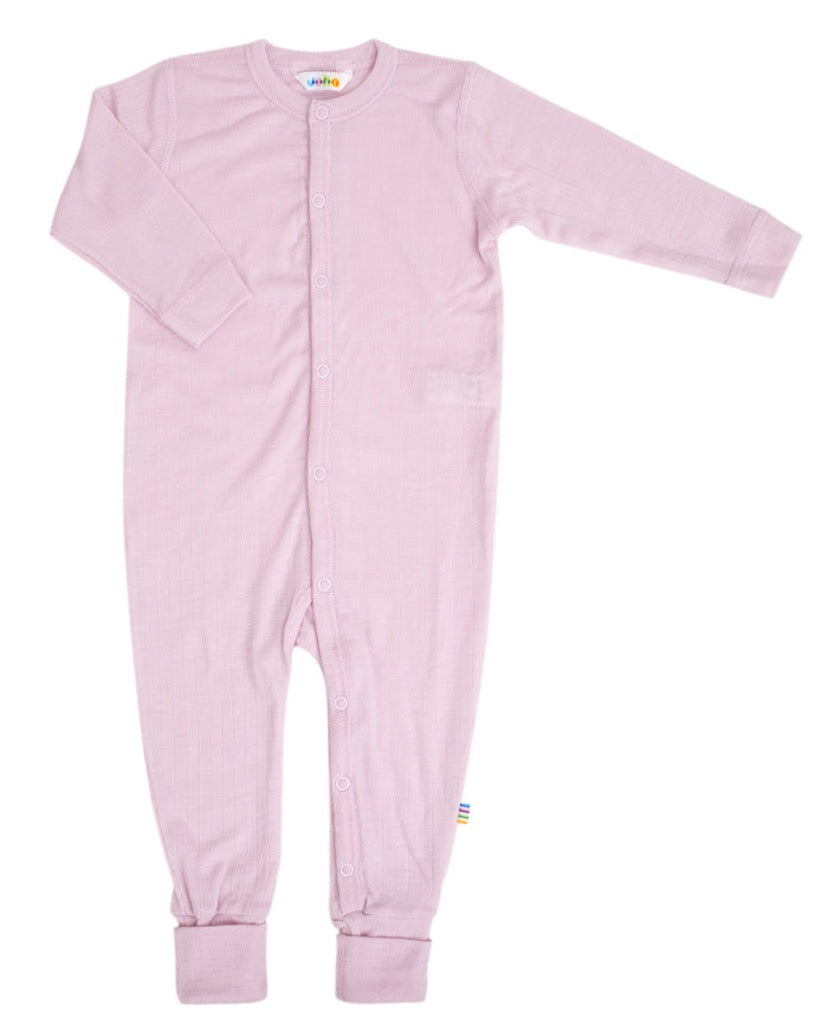 Schlafanzug aus Merinowolle rosa