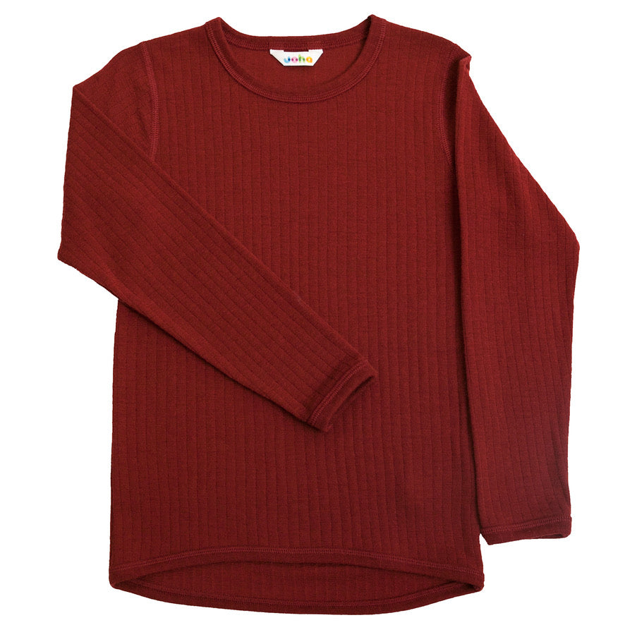 Shirt aus Merinowolle rot