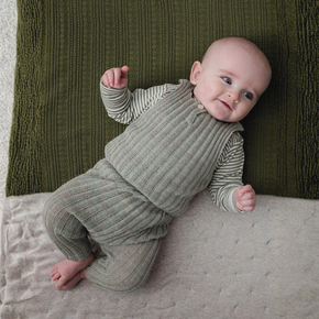 Strick-Leggings aus Alpakawolle light moss
