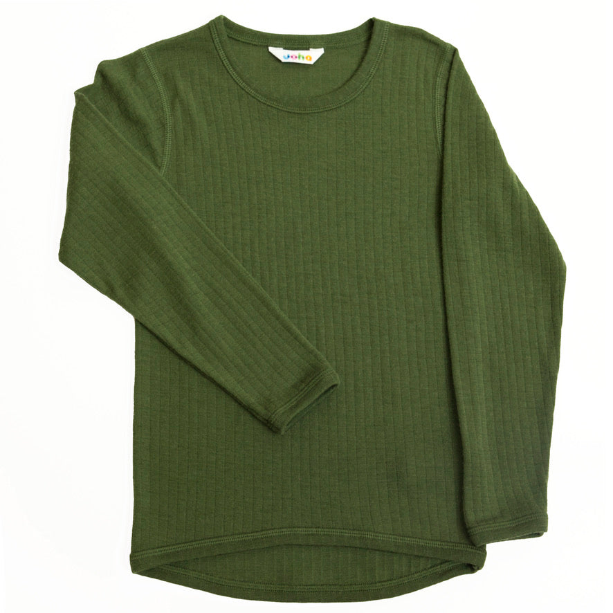 Shirt aus Merinowolle grün