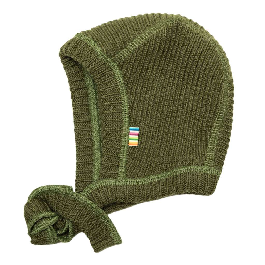 Mütze aus Merinowollstrick olive