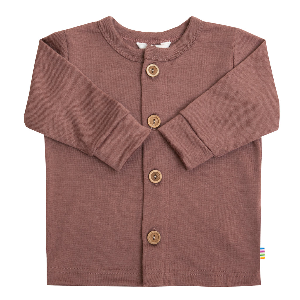 Cardigan aus Merinowolle berry