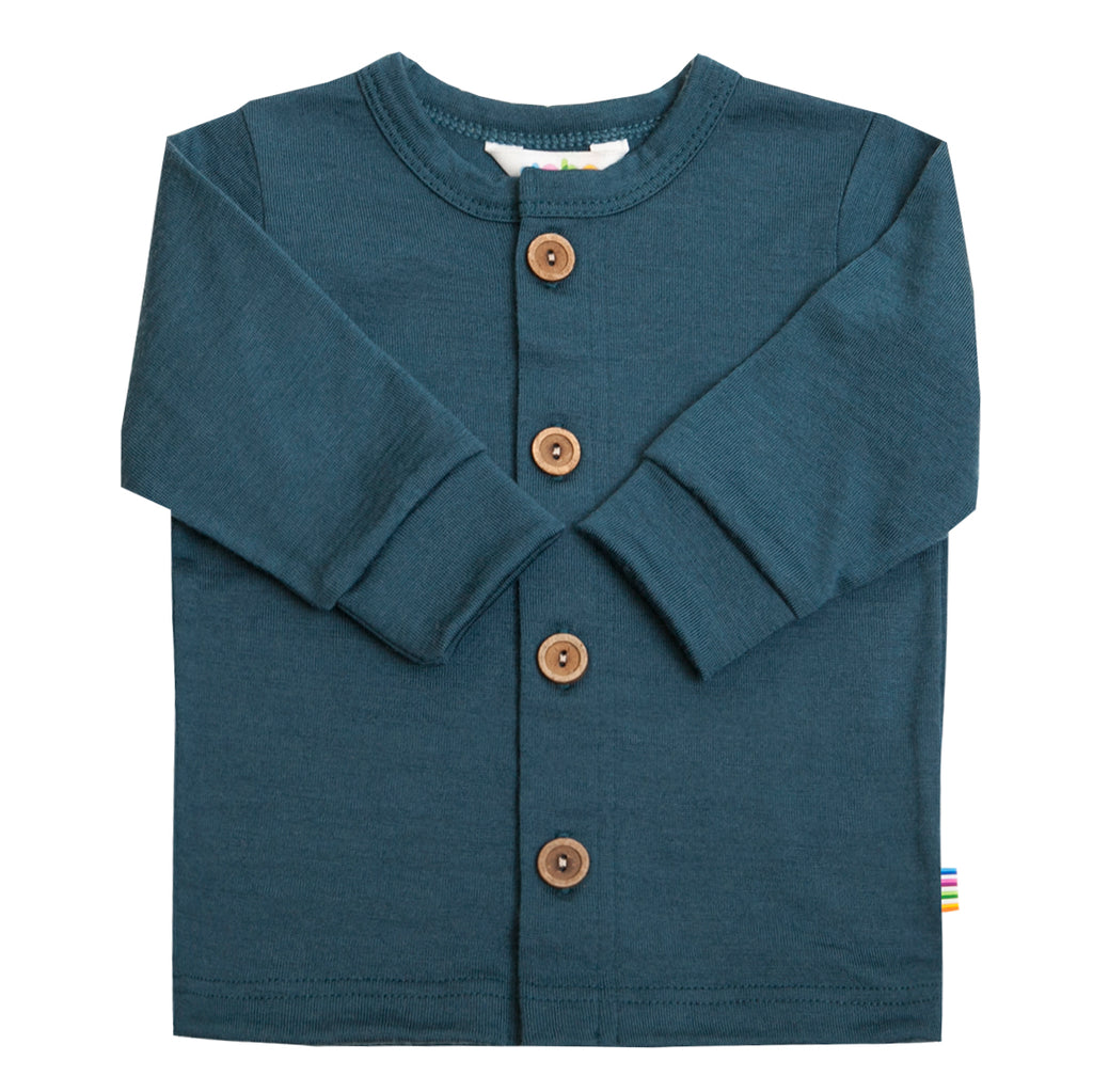 Cardigan aus Merinowolle aqua