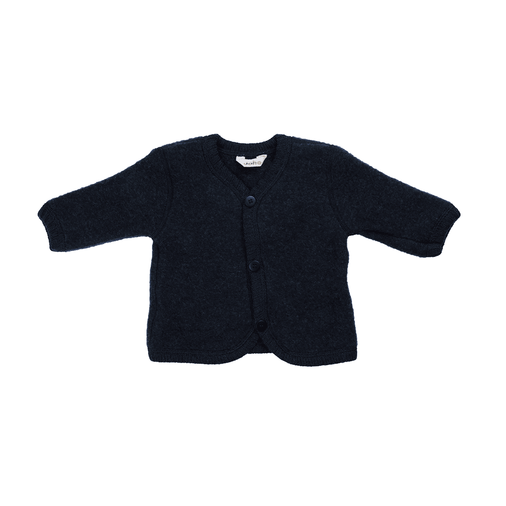 Cardigan aus Merinowollfleece schwarz