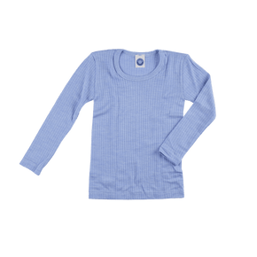 Langarmshirt aus Wolle/Seide