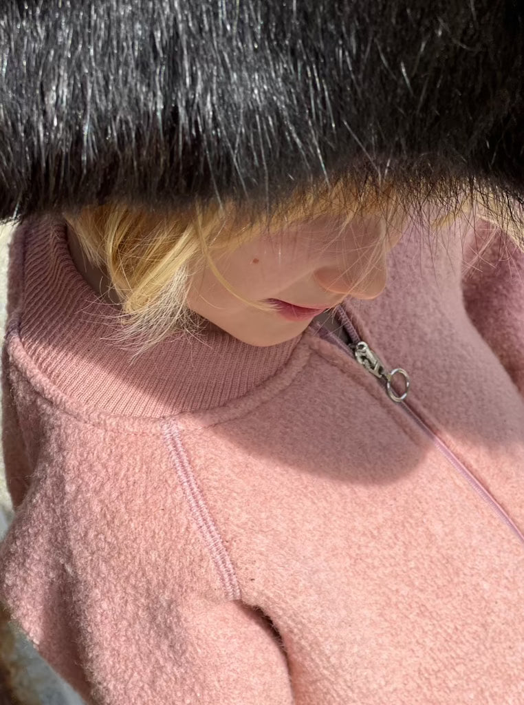 Woll-Walk Kindermantel blush