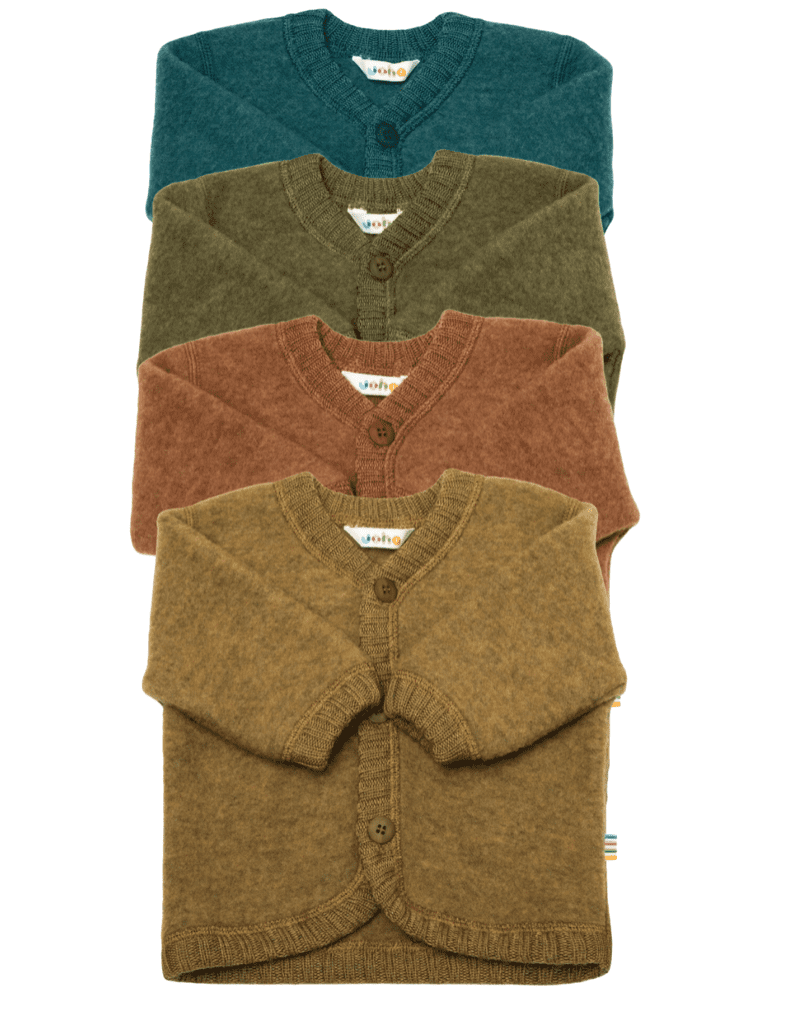 Cardigan aus Merinowollfleece Grössen 50, 60