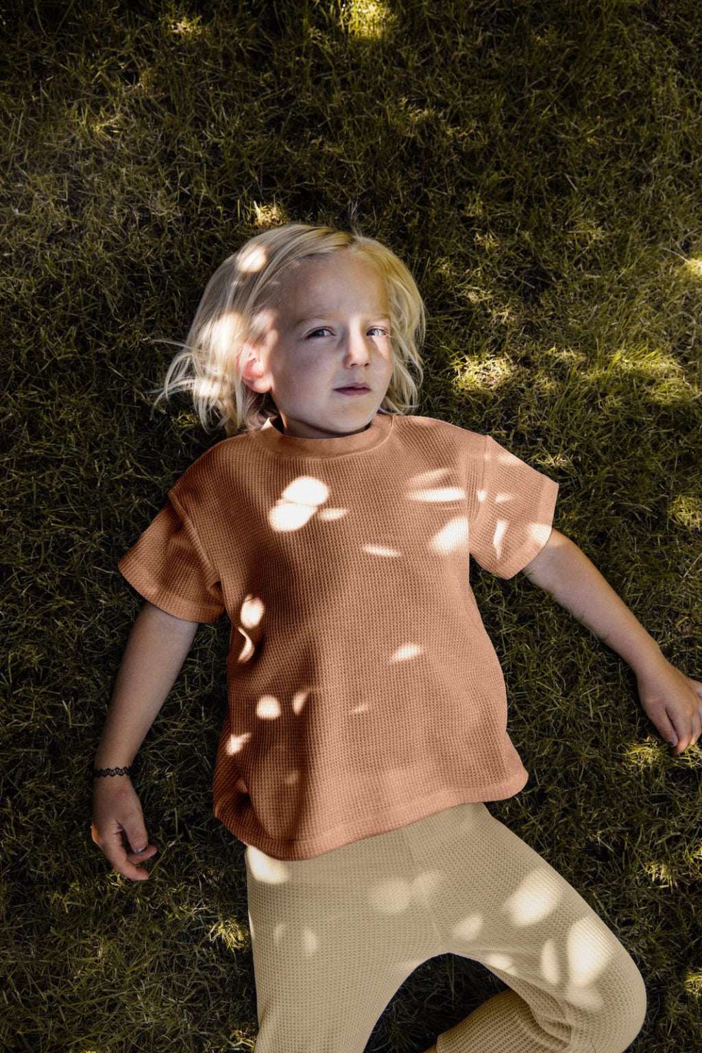 T-Shirt aus pflanzengefärbter Bio-Baumwolle terracotta