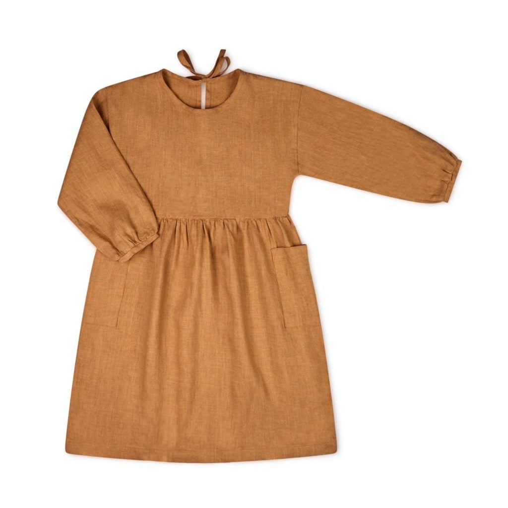 Natural Dress aus Leinen cinnamon