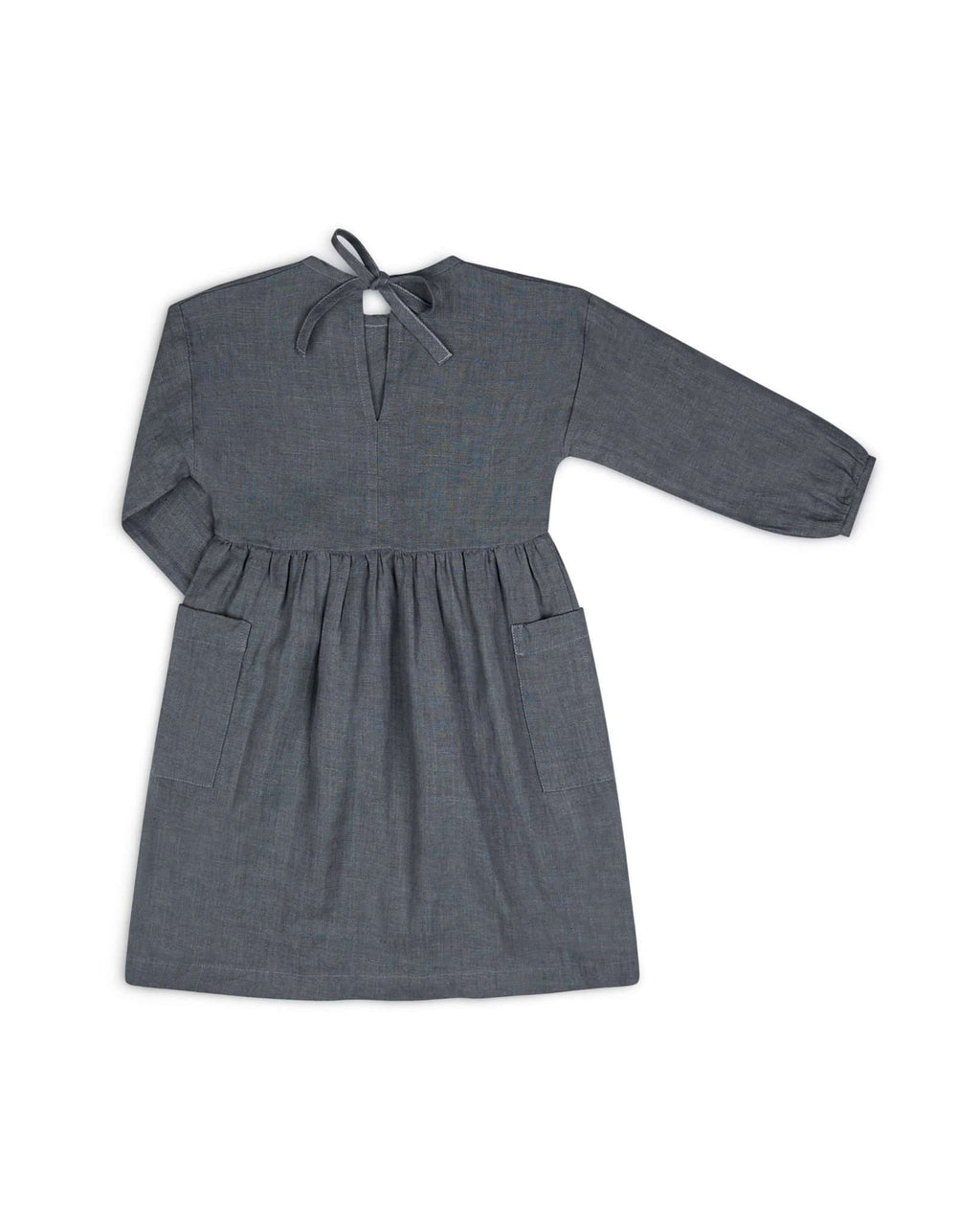 Natural Dress storm blue aus Leinen