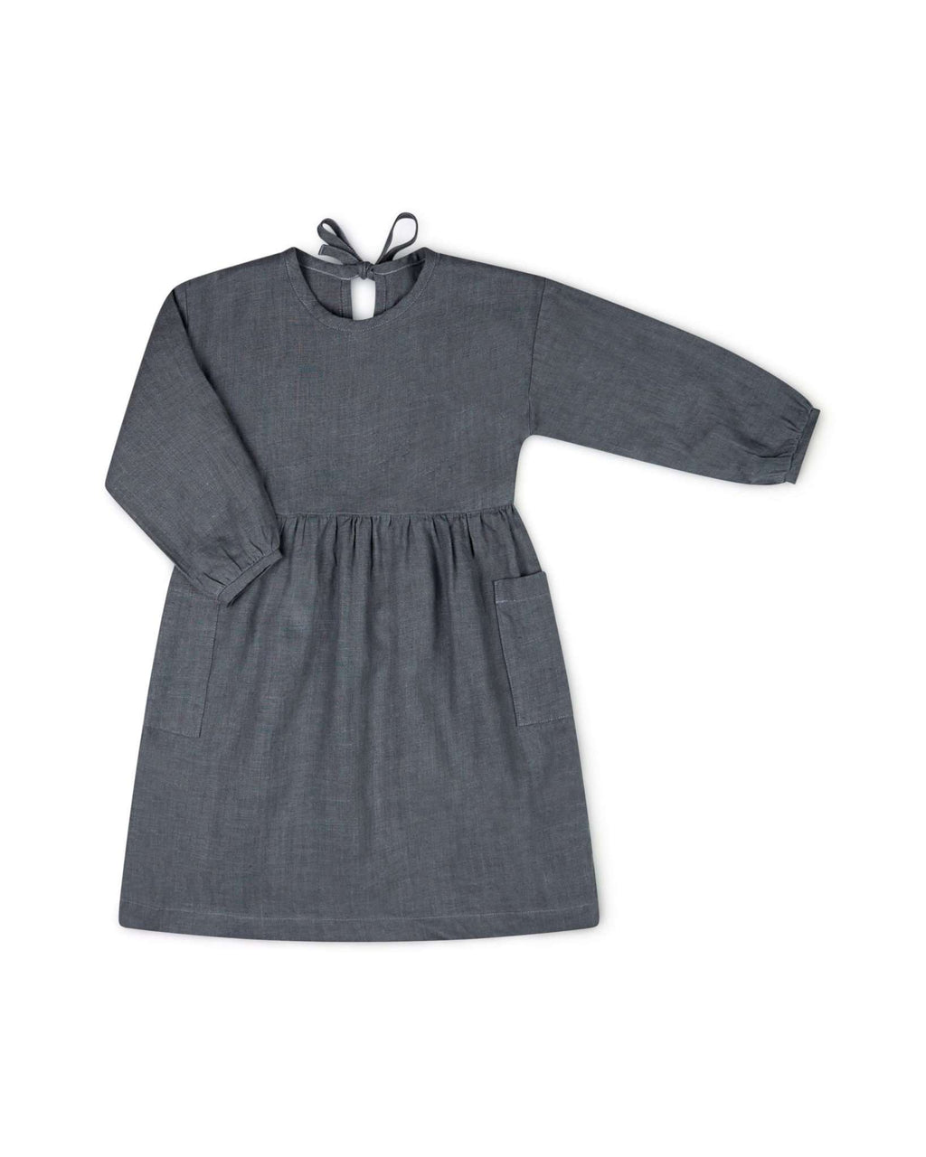 Natural Dress storm blue aus Leinen