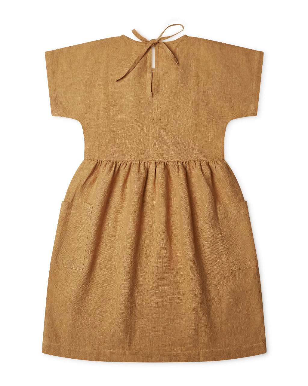 Oversized Kleid aus Leinen honey