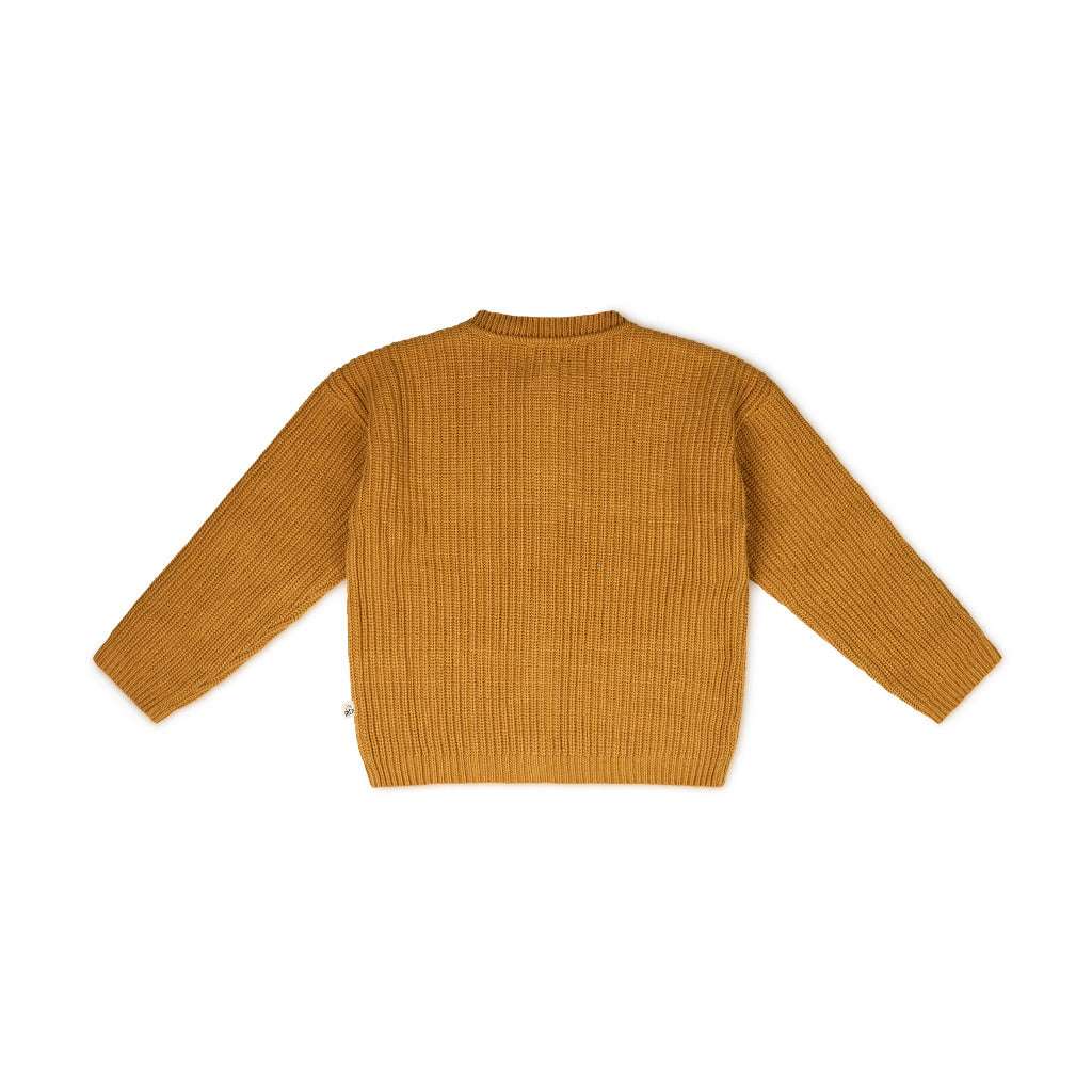 Cardigan Nico aus recycelter Wolle Mustard