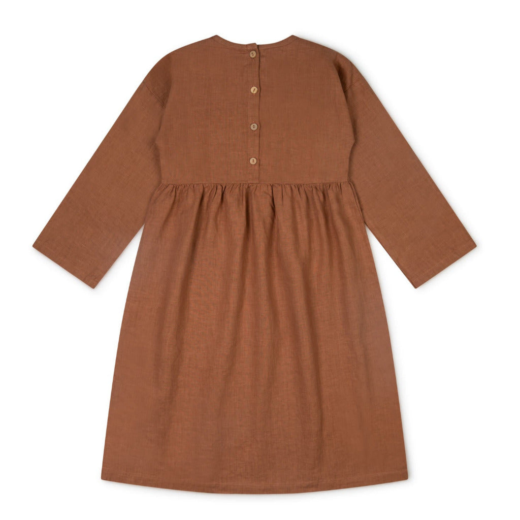 Kleid Lo aus Leinen russet