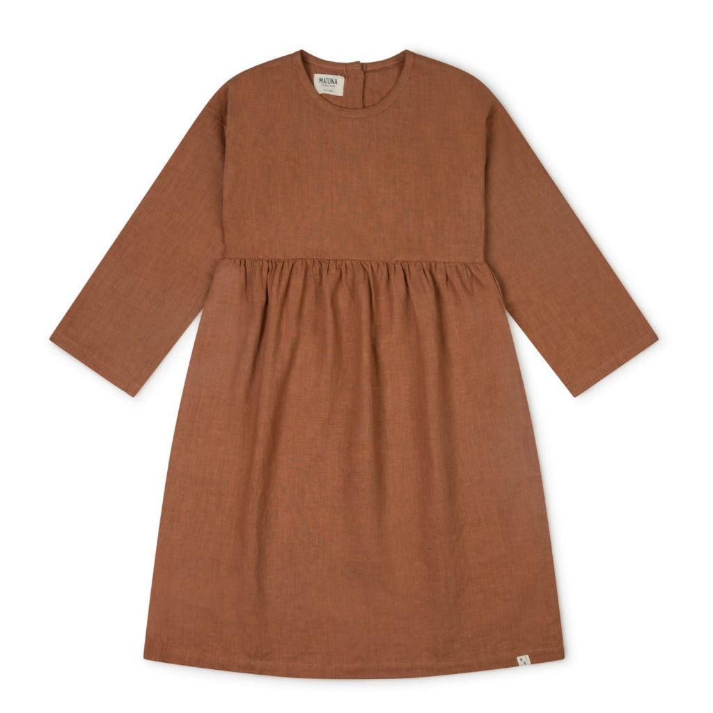 Kleid Lo aus Leinen russet